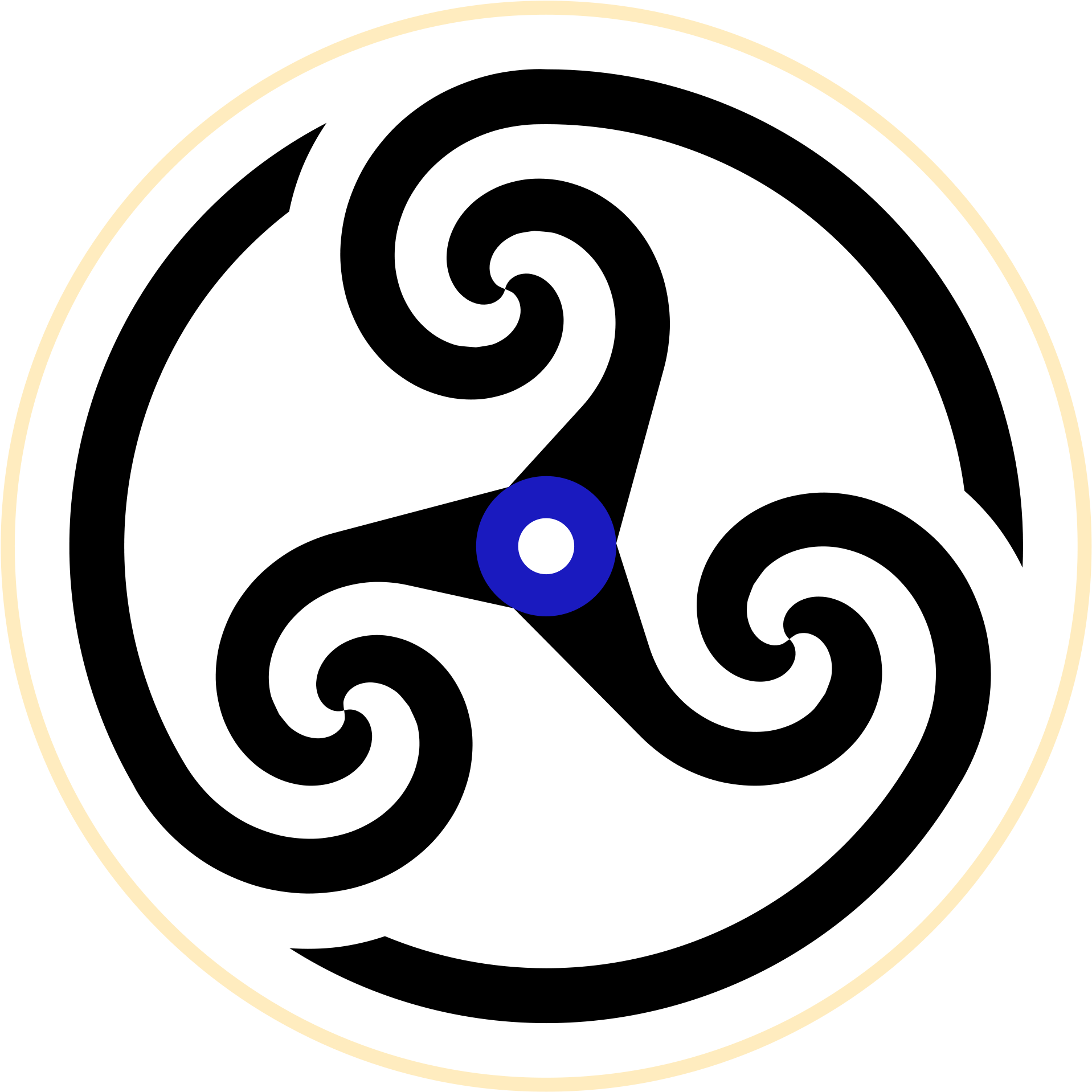 Spiral Clipart Whirl - Celtic Triple Spiral Knot - Png Download (2000x1997), Png Download