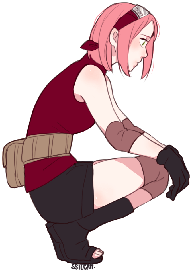 Original) Loading Haruno Sakura - Cartoon Clipart (864x1106), Png Download