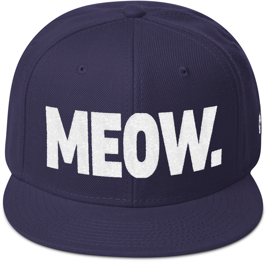 Hat - Meow - - Baseball Cap Clipart (1000x1000), Png Download