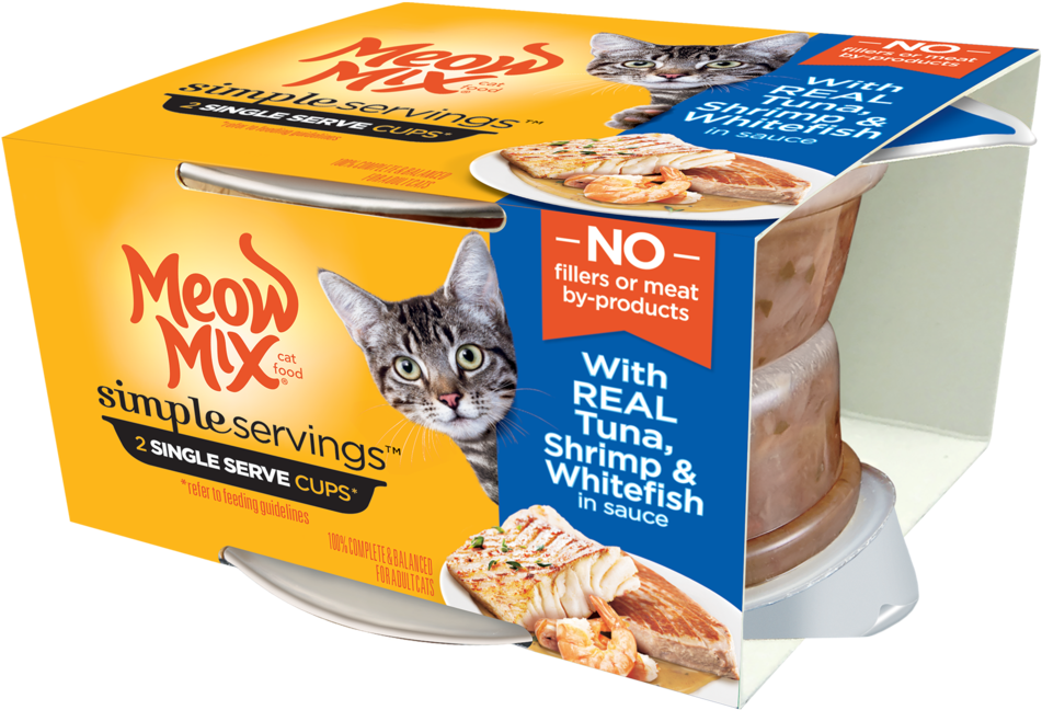 Meow Mix® Simple Servings® - Meow Mix Simple Servings Clipart (1000x1000), Png Download