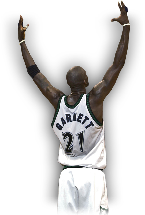 Kevin Garnett Celebrates During A Victory In The Western - Basketball Player Clipart (1000x698), Png Download