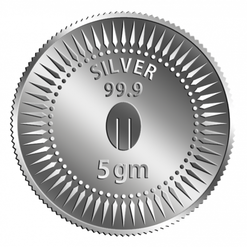 More Views - Silver Coin 5 Gm Clipart (800x800), Png Download