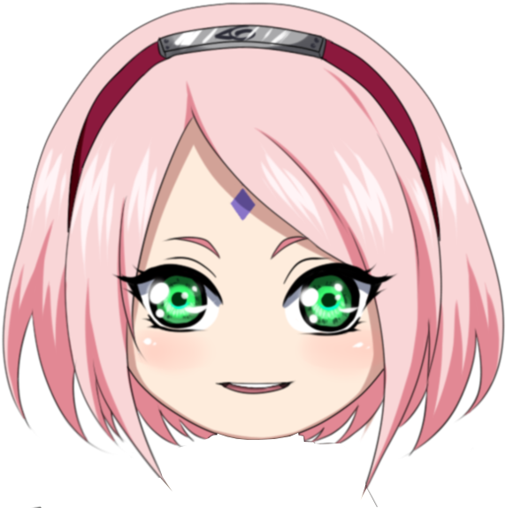 Kepala Hinata Hyuga - Sakura Haruno Sakura Chibi Clipart (616x604), Png Download