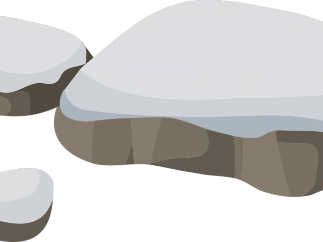 Glitch Clipart Big Rock - Rock With Snow Clipart - Png Download (640x480), Png Download