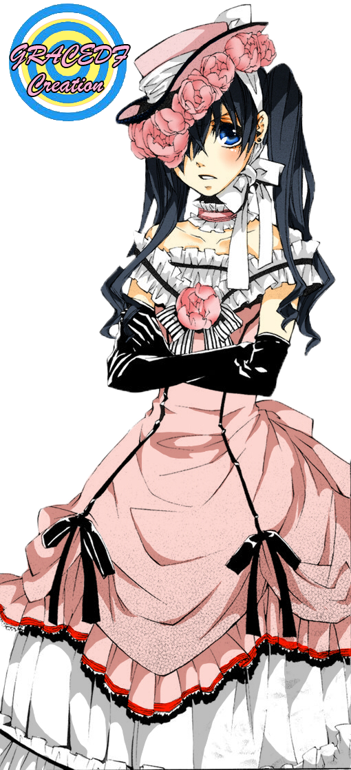Ciel Phantomhive Girl Full View - Black Butler Gender Bender Clipart (510x1118), Png Download