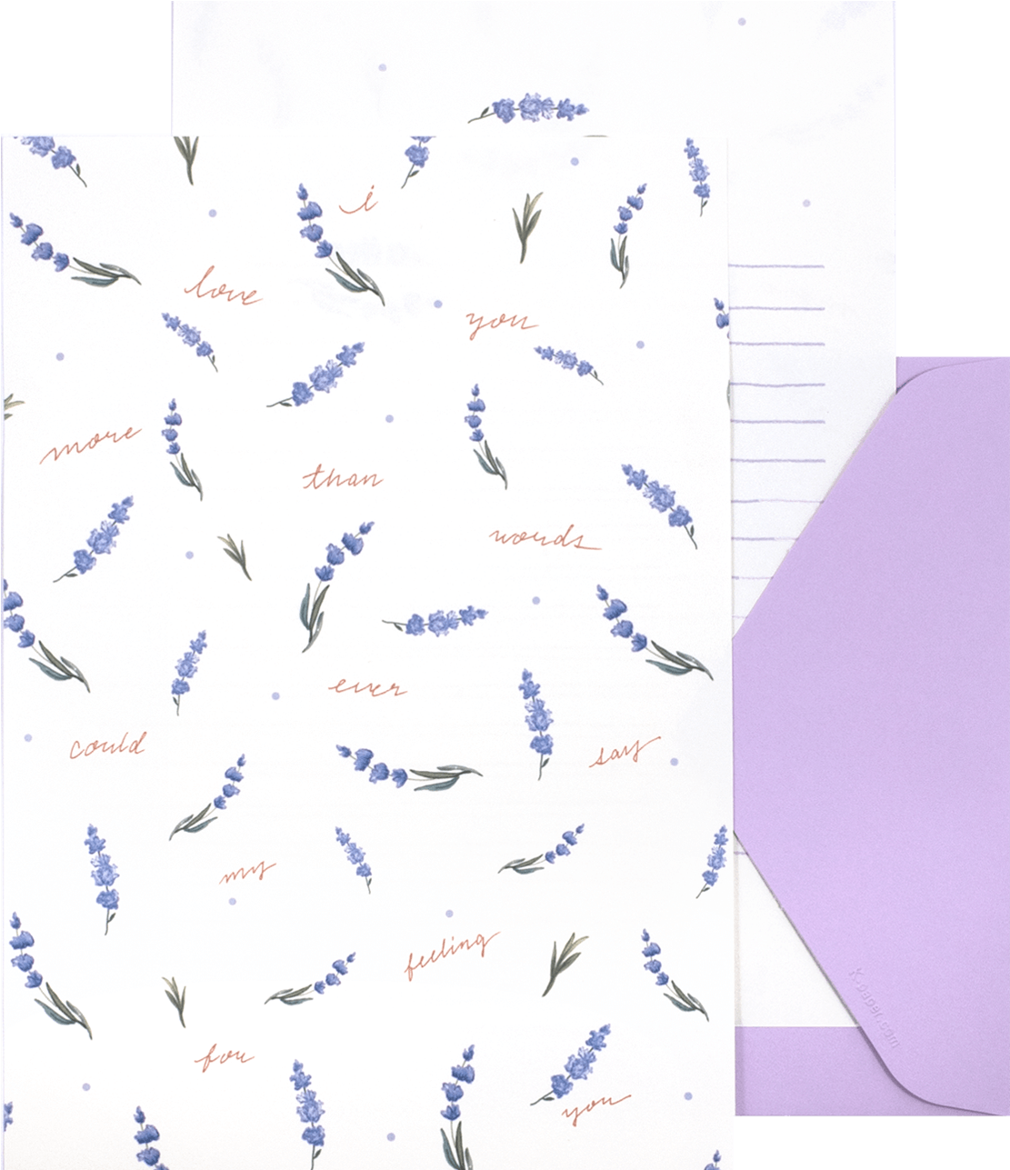 Lavender Letter - Paper Clipart (1600x1286), Png Download