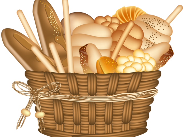Bread Roll Clipart Bread Basket - Basket Of Bread Clipart Png Transparent Png (640x480), Png Download