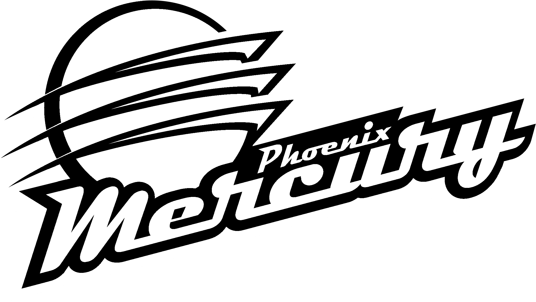 Phoenix Mercury Logo Black And White - Phoenix Mercury Brand Clipart (2400x2400), Png Download