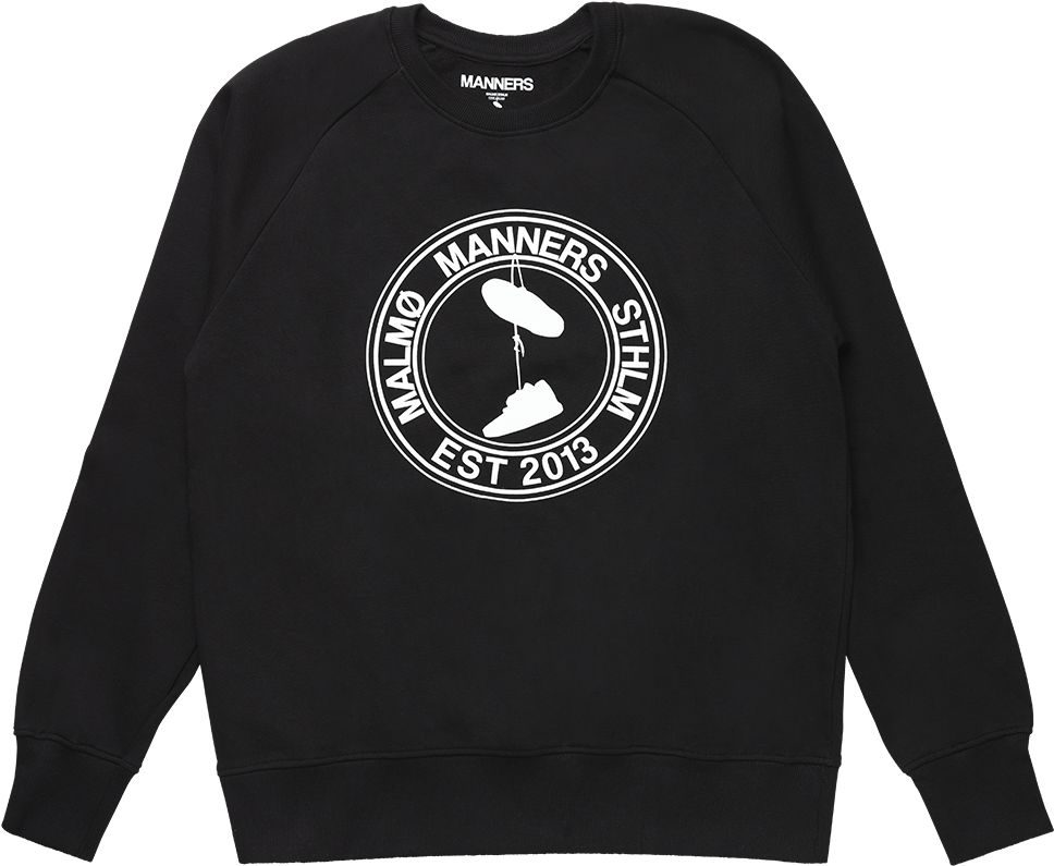 Manners Round Logo Sweat Black - Sweater Clipart - Large Size Png Image ...