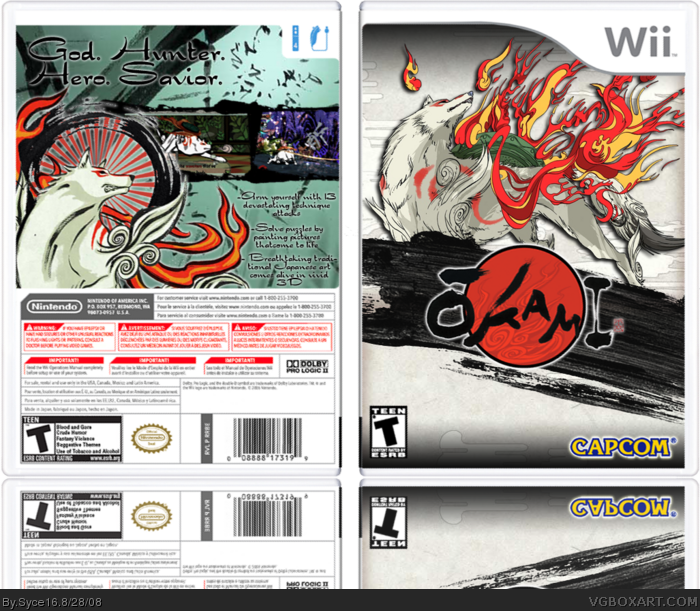 Okami Box Art Cover - Graphic Design Clipart (700x611), Png Download