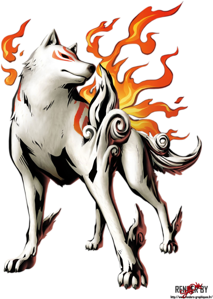 Okami Png - Marvel Vs Capcom 3 Amaterasu Clipart (784x1019), Png Download