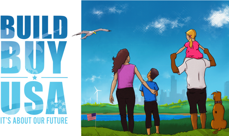 Uaw Launches Buildbuyusa Campaign - Poster Clipart (808x454), Png Download