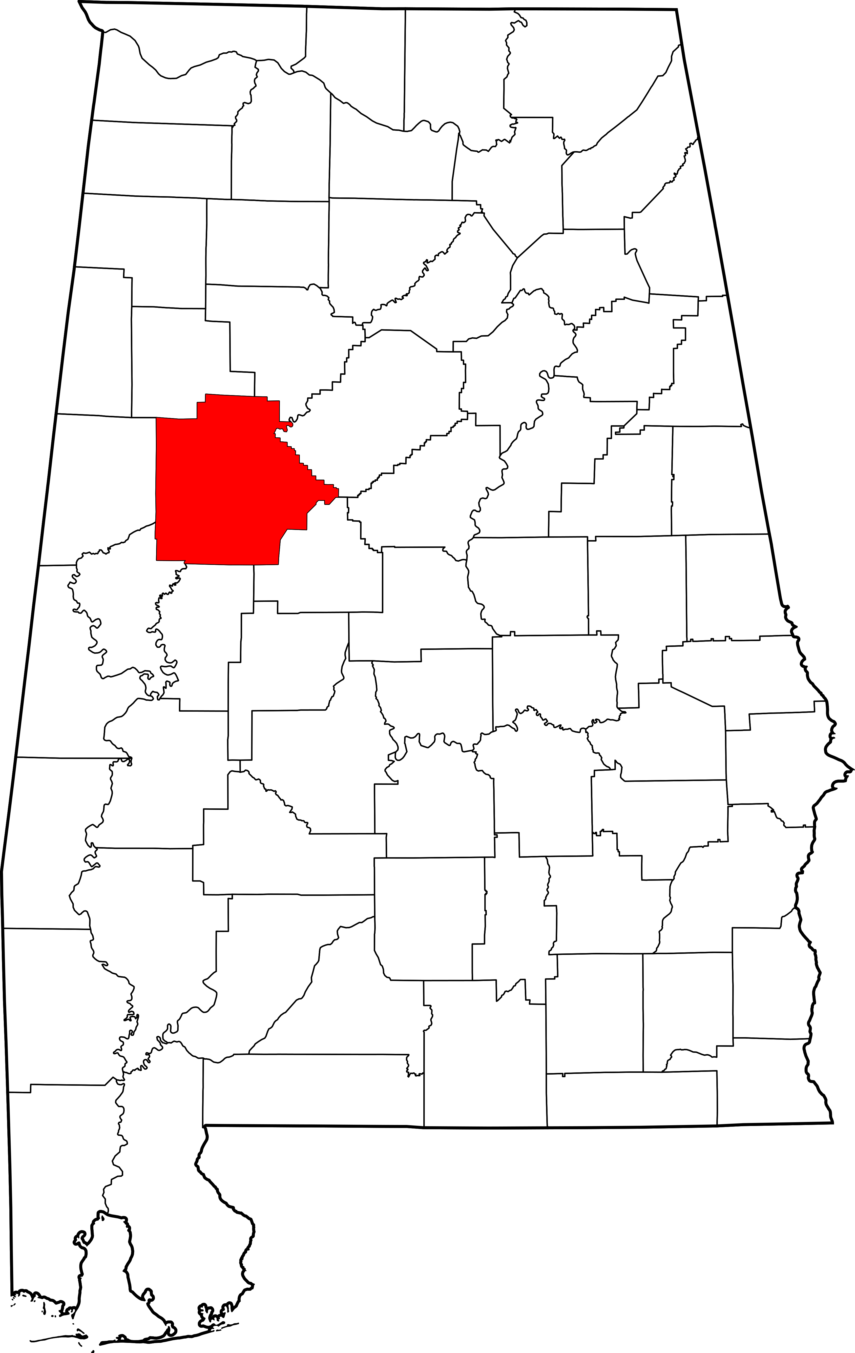 Map Of Alabama Highlighting Tuscaloosa County - Morgan County Alabama Clipart (3379x5346), Png Download