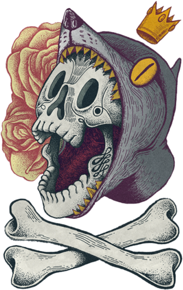 #wolf #skull #freetoedit #귀여운 #picsart #cute #kawaii - Diseño Craneo Clipart (1000x1000), Png Download