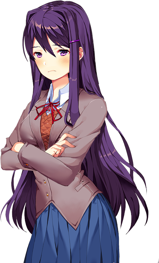 Doki Doki Literature Club - Doki Doki Literature Club Yuri Clipart (687x937), Png Download