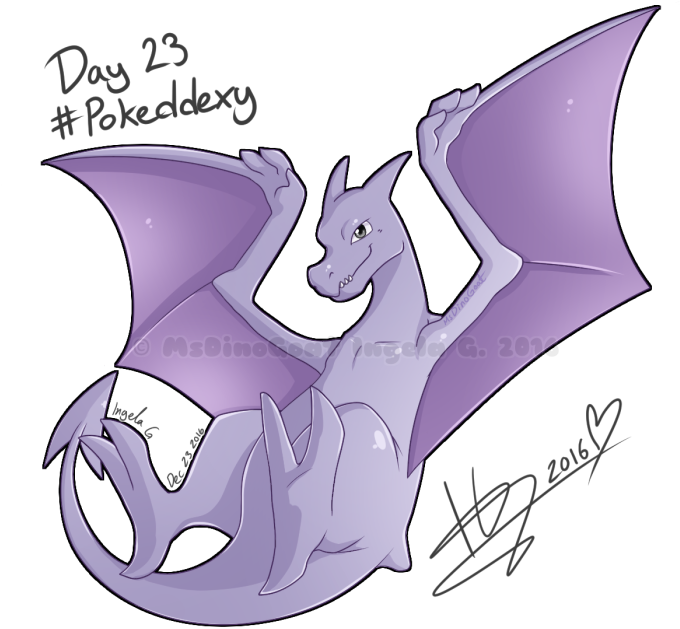 Day 23 Aerodactyl - Cartoon Clipart (700x700), Png Download