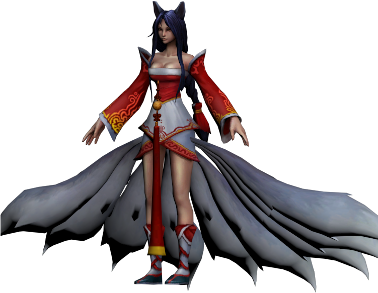 Download Zip Archive - Ahri League Of Legends Model Clipart (751x583), Png Download