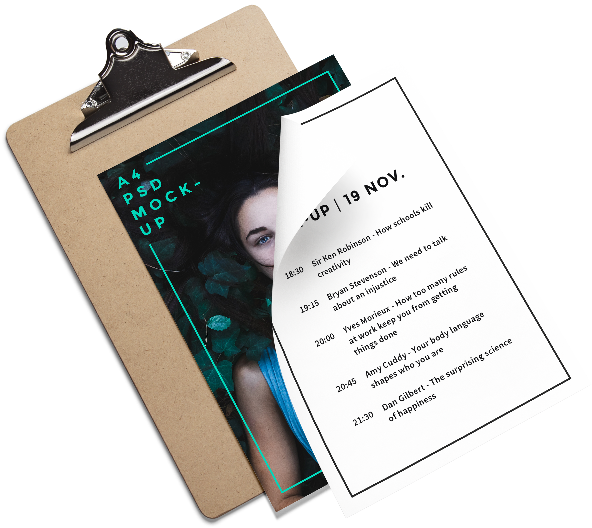 Hand Out A Professional, Durable And Stylish Brochure - A4 Paper Free Mockup Clipart (2467x2201), Png Download