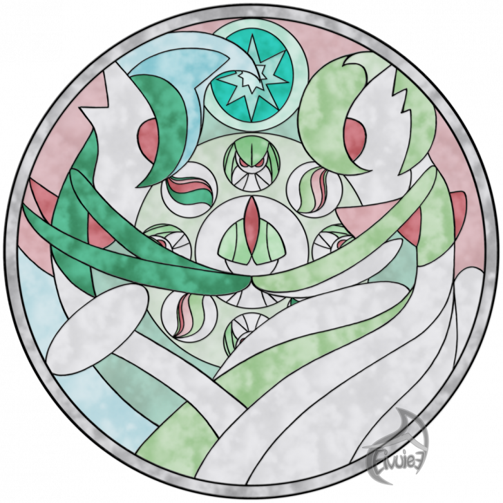 Gardevoir And Gallade - Circle Clipart (728x728), Png Download