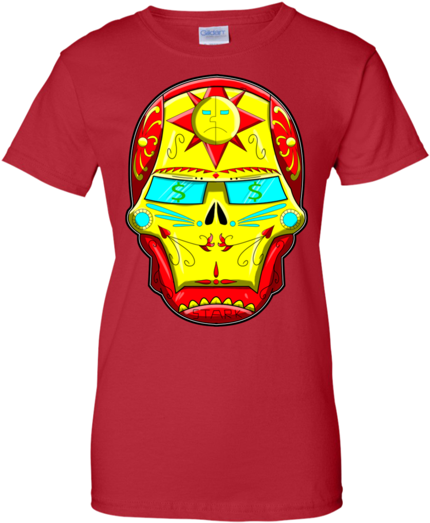 Ironman Sugar Skull Marvel Comics T Shirt & Hoodie - Iron Man Sugar Skull Clipart (837x1017), Png Download