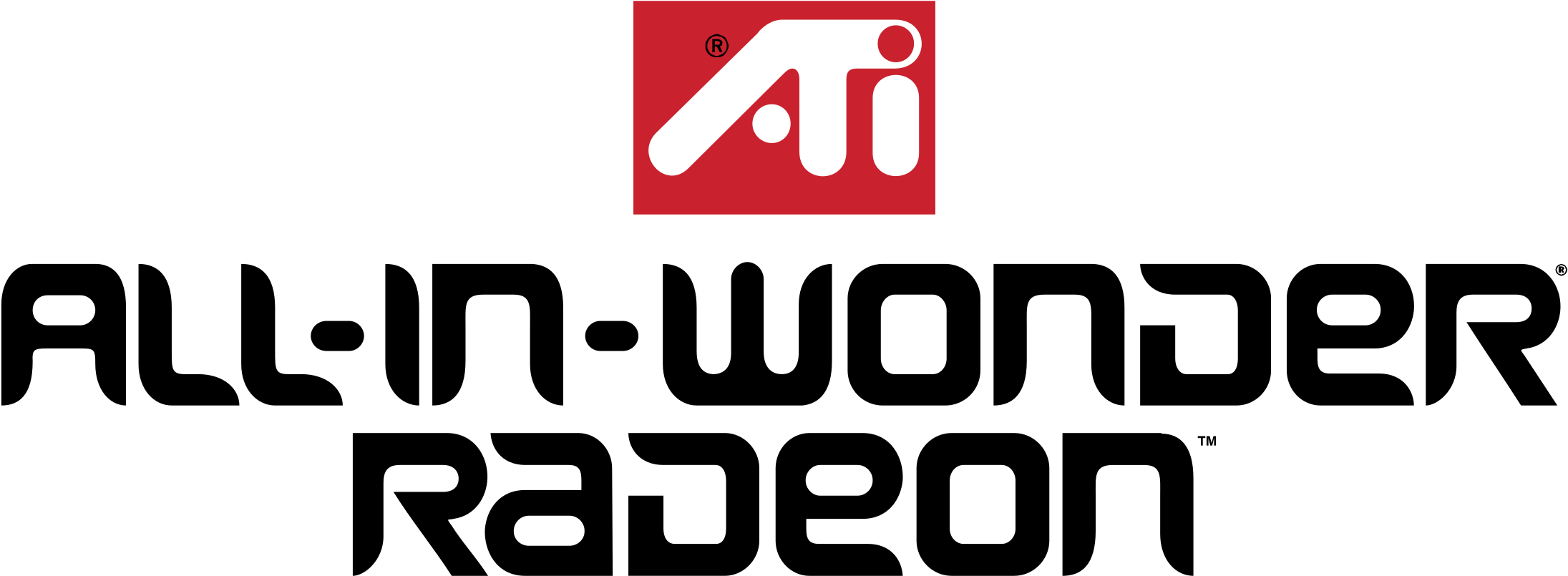 Ati All In Wonder Logo Png Transparent - Ati Radeon Clipart (2191x805), Png Download