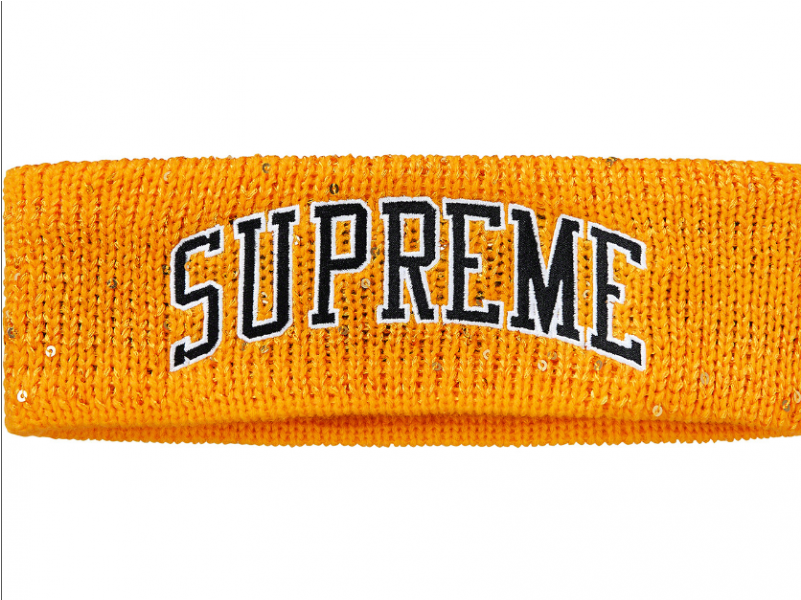 Supreme New Era Sequin Arc Logo Headband - Label Clipart (800x800), Png Download