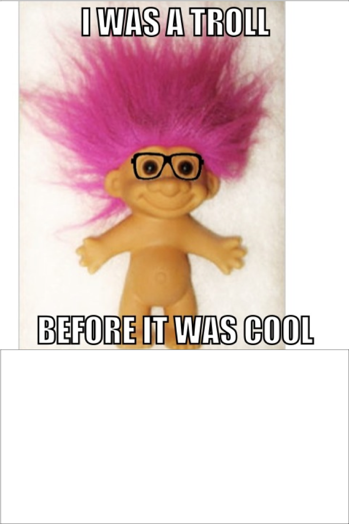 Hipster Troll Doll - Little Troll Dolls Clipart (703x1408), Png Download