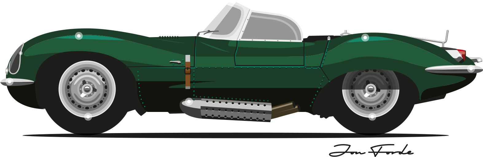 Jag - Jaguar Xk120 Steve Mcqueen Clipart (1635x1635), Png Download