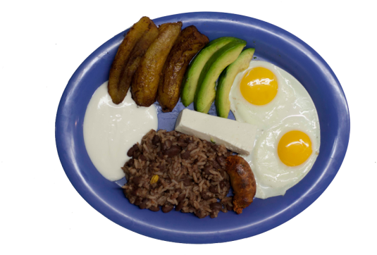 Desayuno Campestre - Egg And Chips Clipart (550x650), Png Download