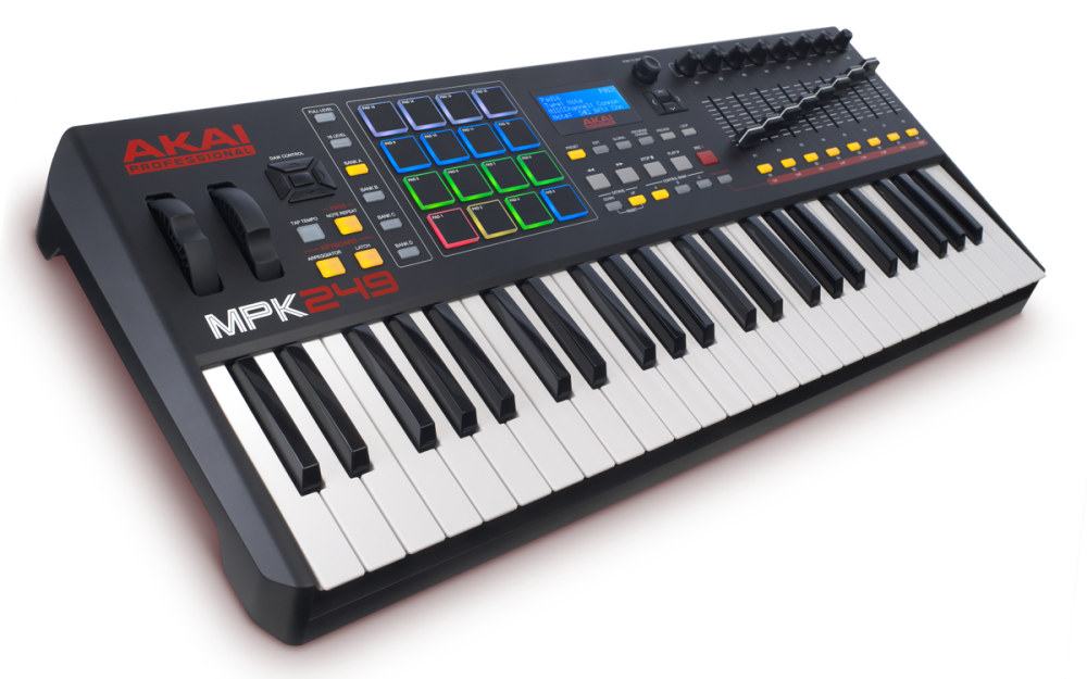 Akai 49 Key Semi-weighted Keyboard Controller - Midi Keyboard Akai Clipart (1000x625), Png Download