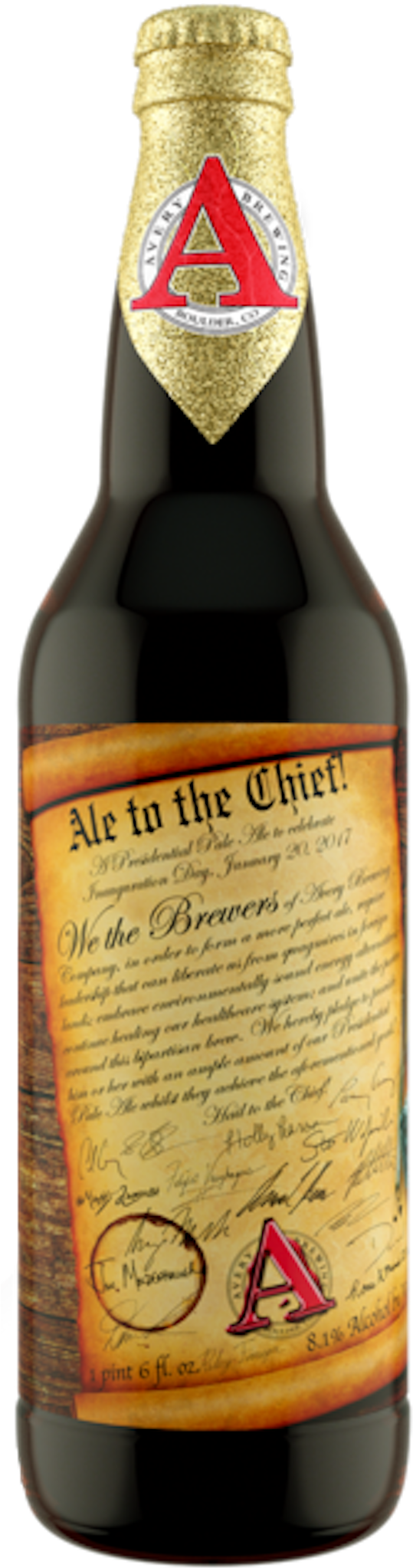Avery Ale - Ale To The Chief Clipart (540x2076), Png Download