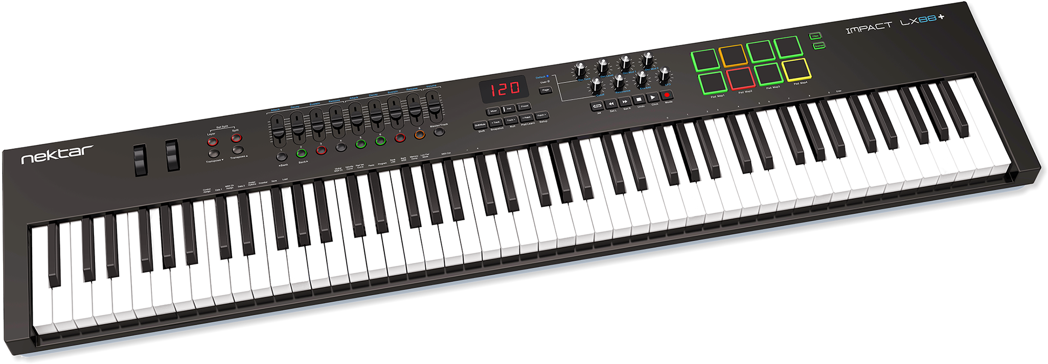 Nektar Daw Integration Custom Designed For Most Of - Piano Yamaha Psr 240 Clipart (2055x721), Png Download