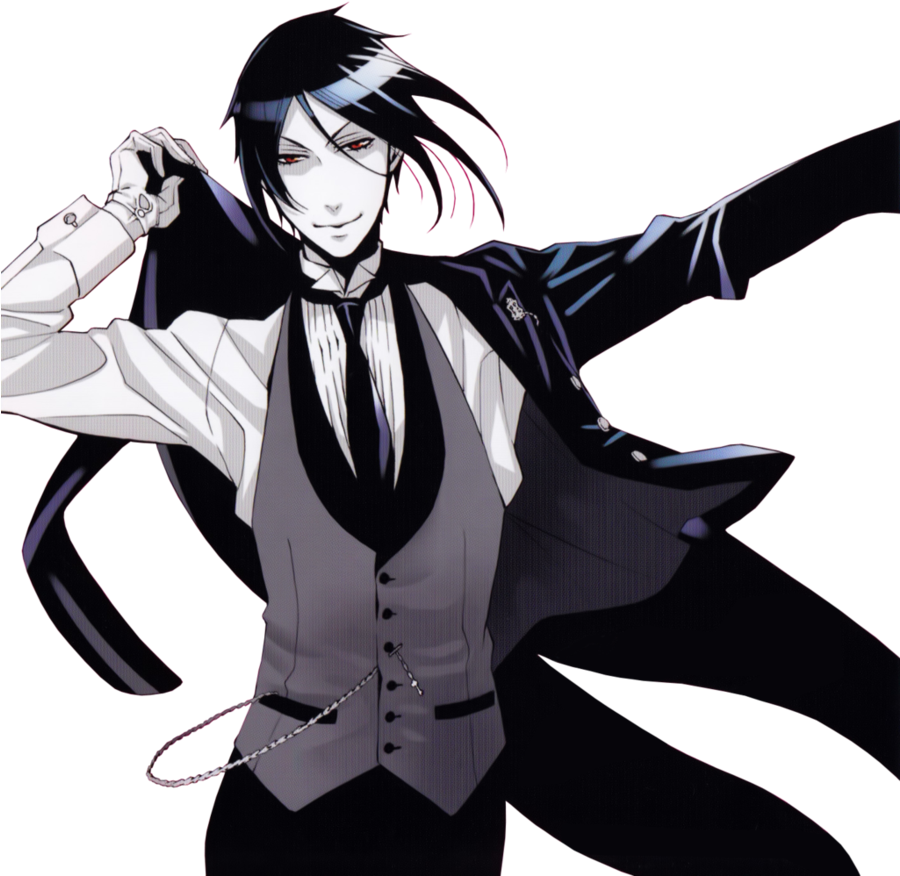 Sebastian Michaelis - Sebastian Michaelis Manga Render Clipart - Large ...