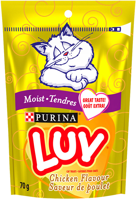 Luv Cat Treats Chicken - Cat Treats Clipart (800x1000), Png Download