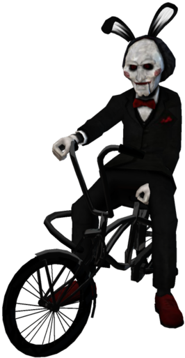 Black, Doll, And Imvu Image - Jigsaw On Bike Png Clipart (500x688), Png Download