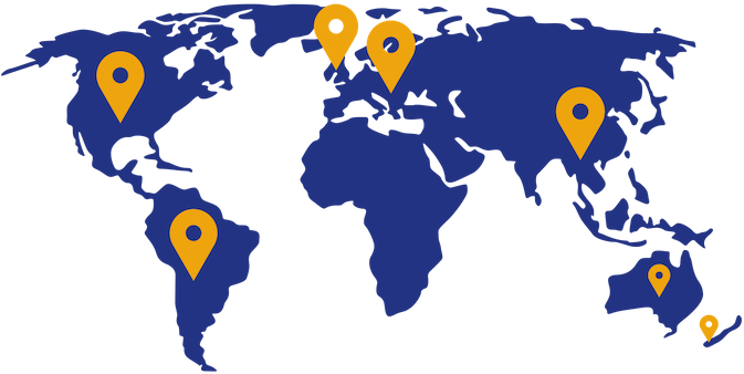 Locations In The World Currently Using The Fli-p™ - Black And White Free Printable Wall Clipart (672x480), Png Download