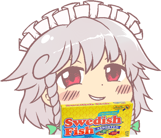 Swedish Fish Png - Touhou Smug Clipart (621x531), Png Download