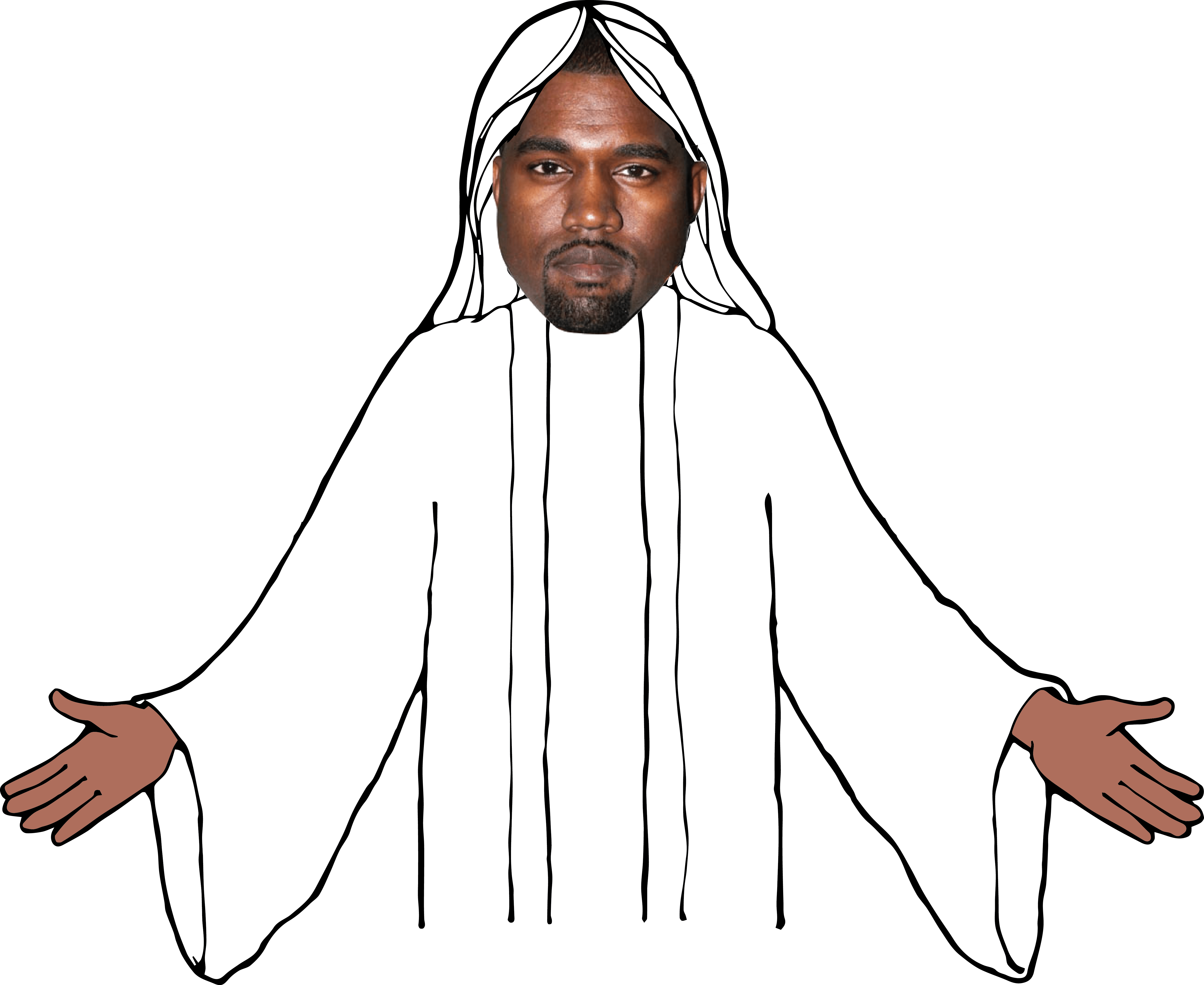 P4 Yeezus - Kanye West 2011 Clipart (5636x4611), Png Download