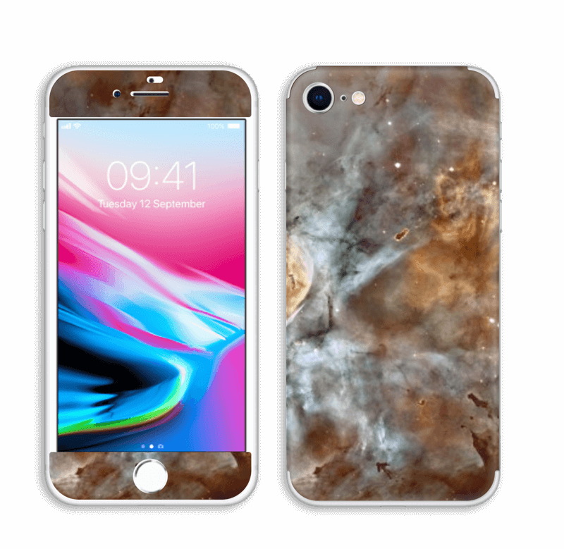 Blue, Orange Galaxy Skin Iphone - Carina Nebula Clipart (800x779), Png Download