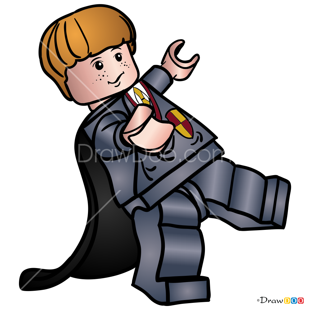 Draw Lego Ron Weasley Clipart (997x998), Png Download