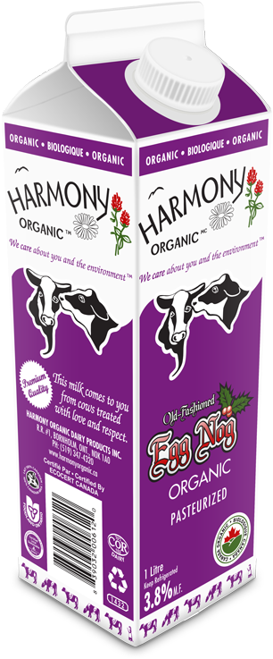 Premium Organic Egg Nog One Litre Carton - One Carton Of Milk Clipart (460x835), Png Download