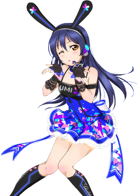 Umi Sonoda Cyber Set Idolized Transparent Request Llsif - Love Live Cyber Outfits Clipart (759x759), Png Download