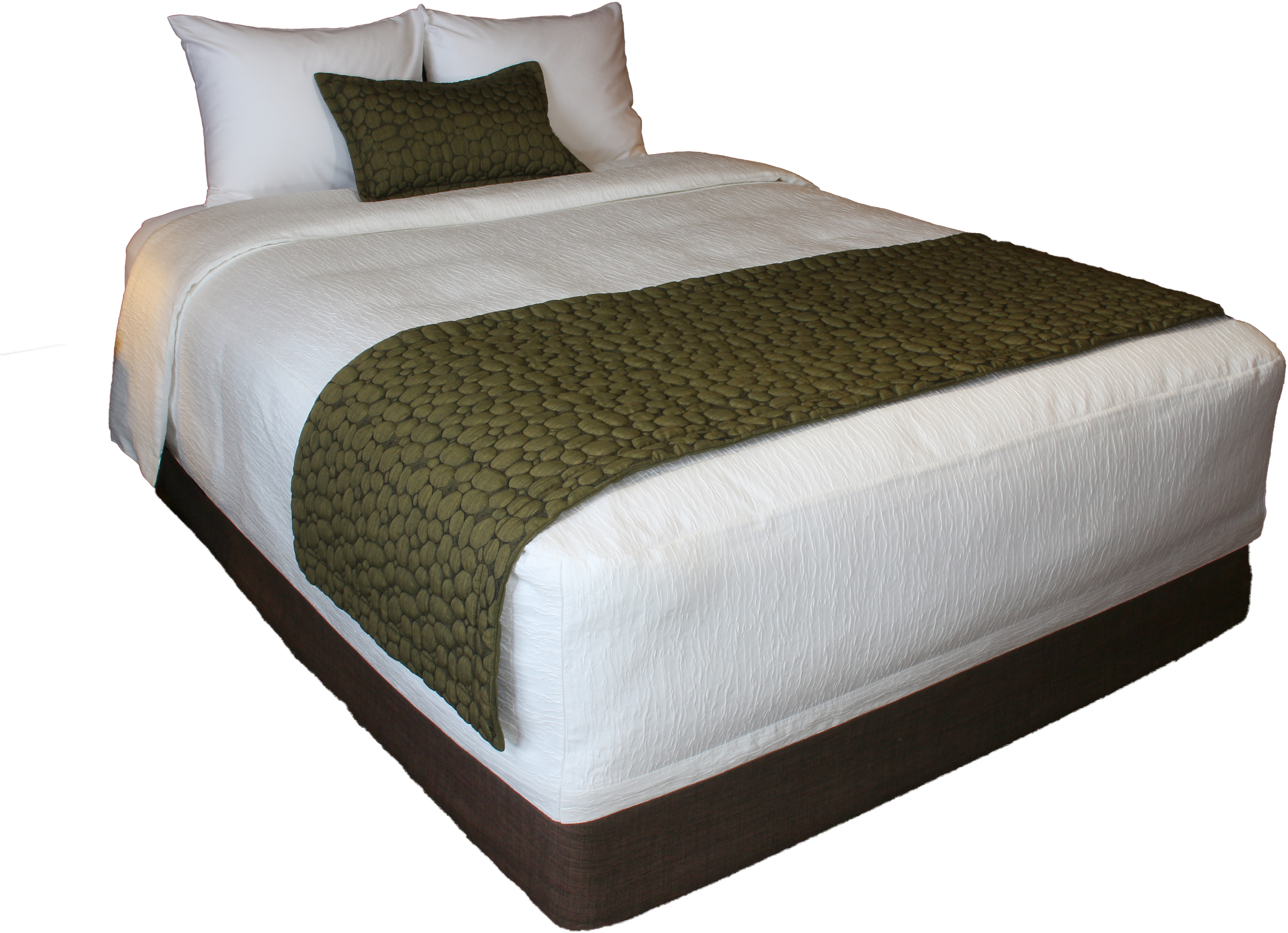 Quick N Easy Bedding, Driftwood White Coverlet - Bed Frame Clipart (4712x3368), Png Download