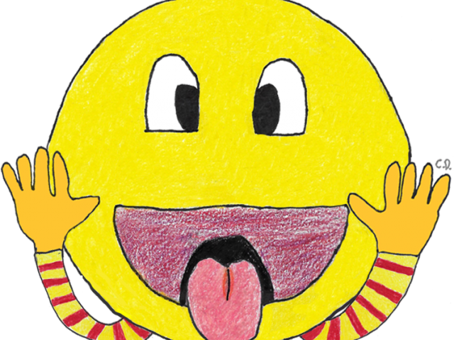 Silly Face Cartoon - Smiley Clipart (640x480), Png Download