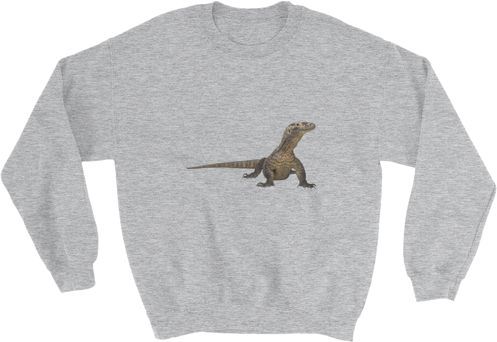 Komodo-dragon Print Sweatshirt - Komodo Dragon Clipart (1000x1000), Png Download