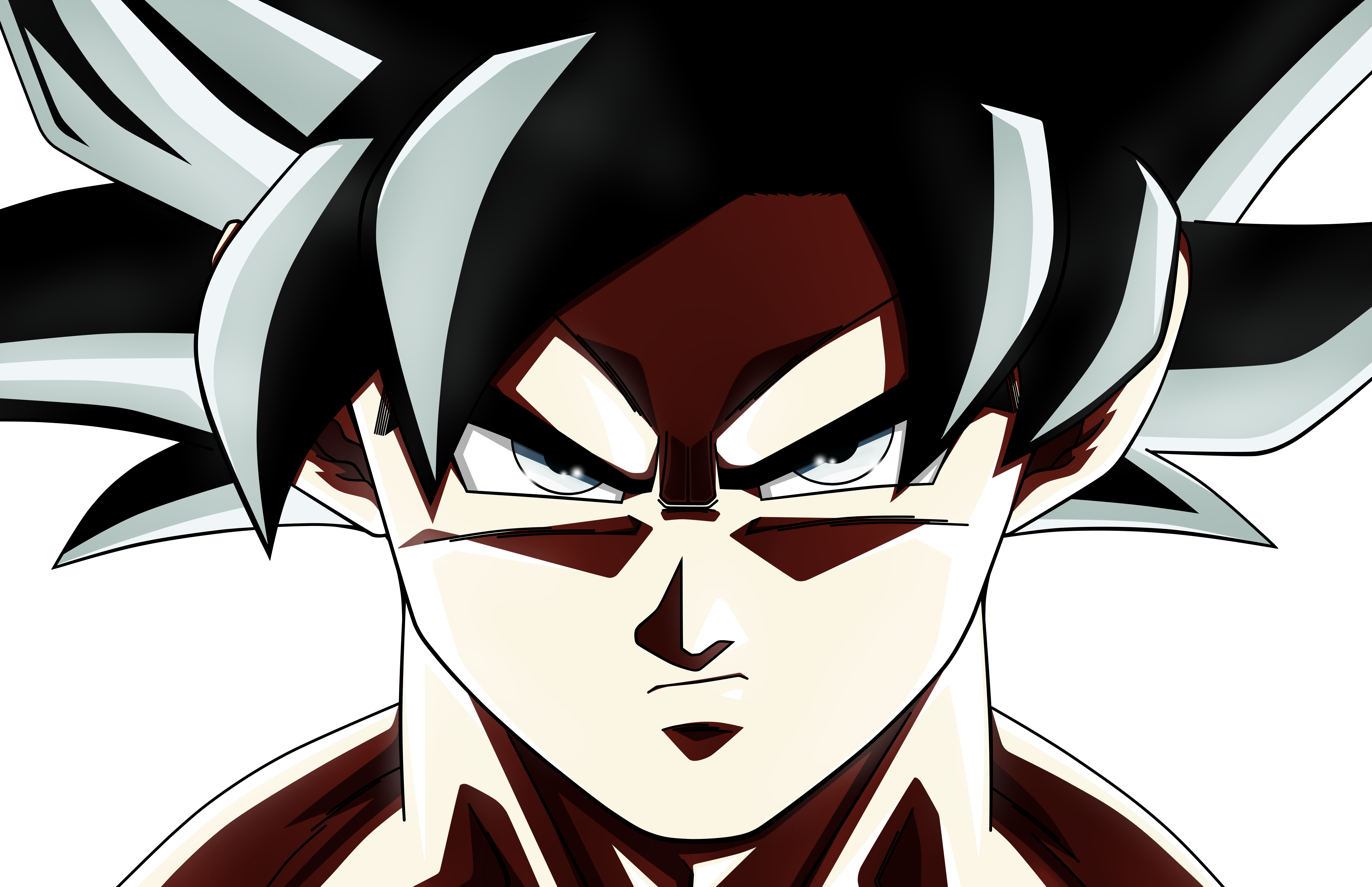 Goku - Goku Face Ui Clipart (6500x4200), Png Download