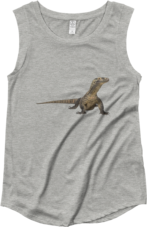 Komodo Dragon Ladies‰۪ Cap Sleeve T Shirt - Womens Muscle Tank Mockup Clipart (1000x1000), Png Download