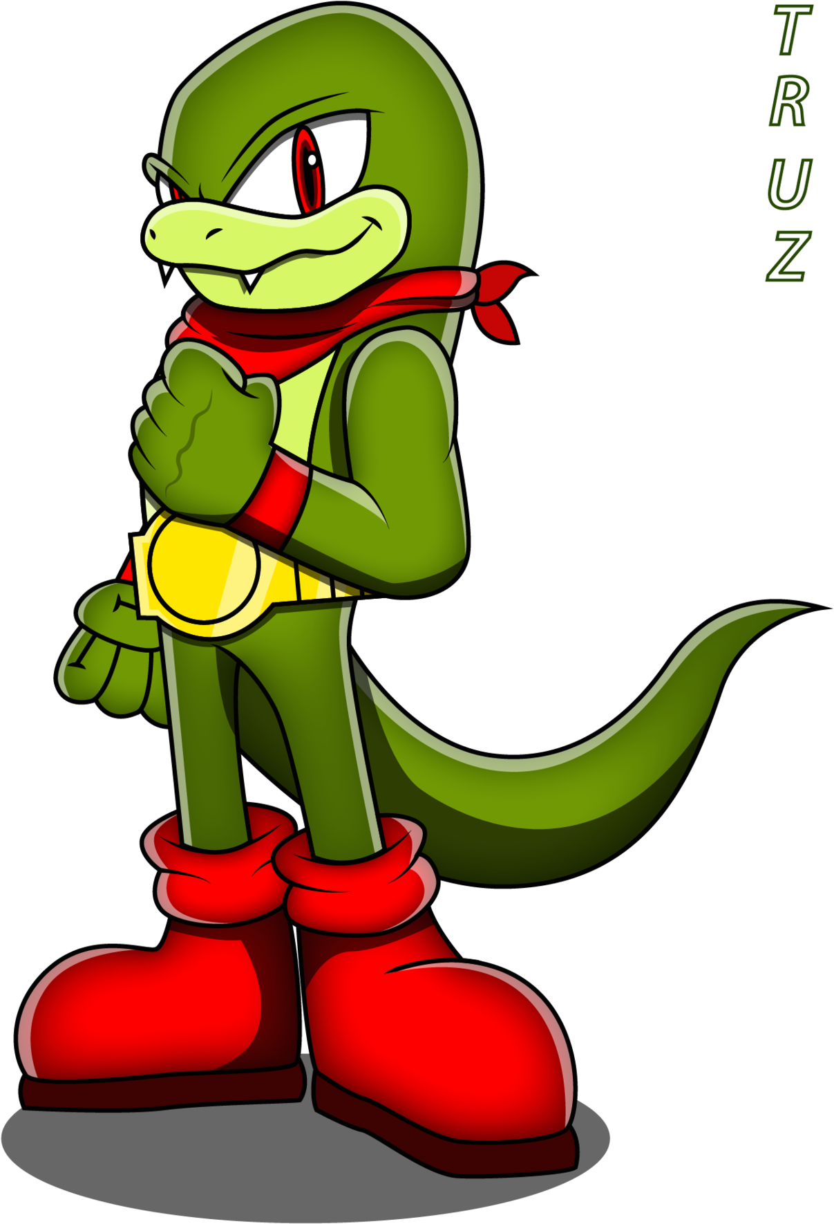 Sonic Komodo Dragon Clipart (1280x1811), Png Download