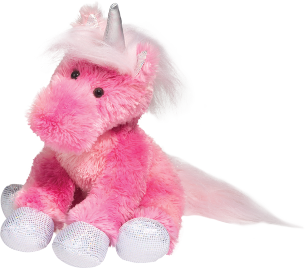Astra Pink Unicorn - Stuffed Toy Clipart (600x527), Png Download