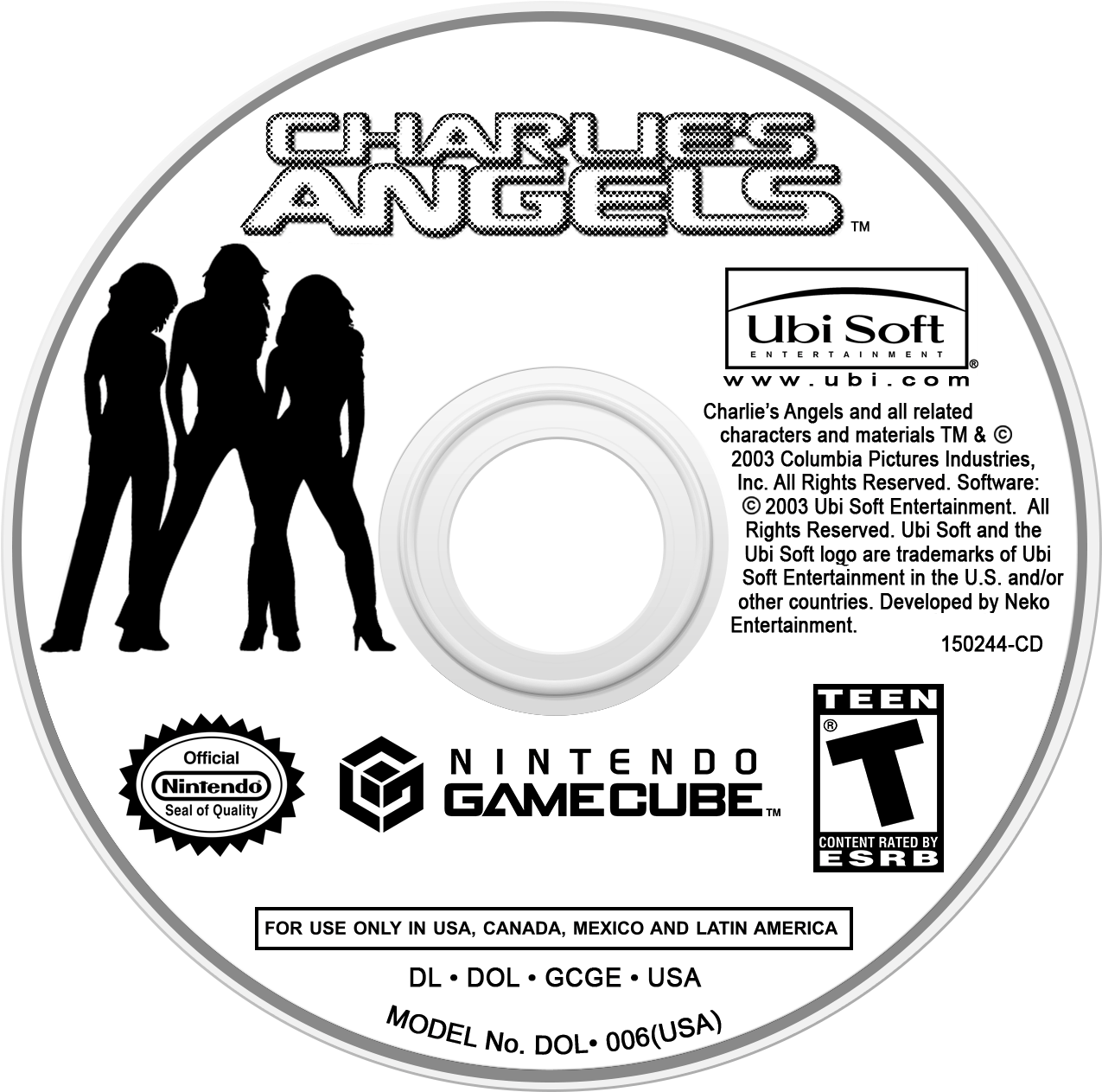 Charlie's Angels - Nintendo Gamecube Clipart (1280x1280), Png Download